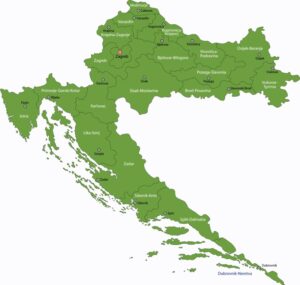 kaart Kroatië